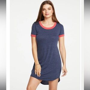 NWOT Chaser Shirttail Ringer Colorblock T Shirt Dress - Small